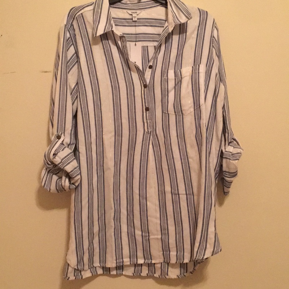 NEW stripped popover blouse